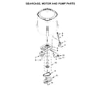 Whirlpool 4KWTW5700JW0 gearcase, motor and pump parts diagram