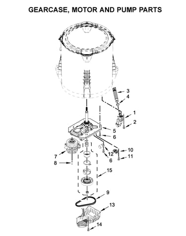 Gearcase, motor and pump parts