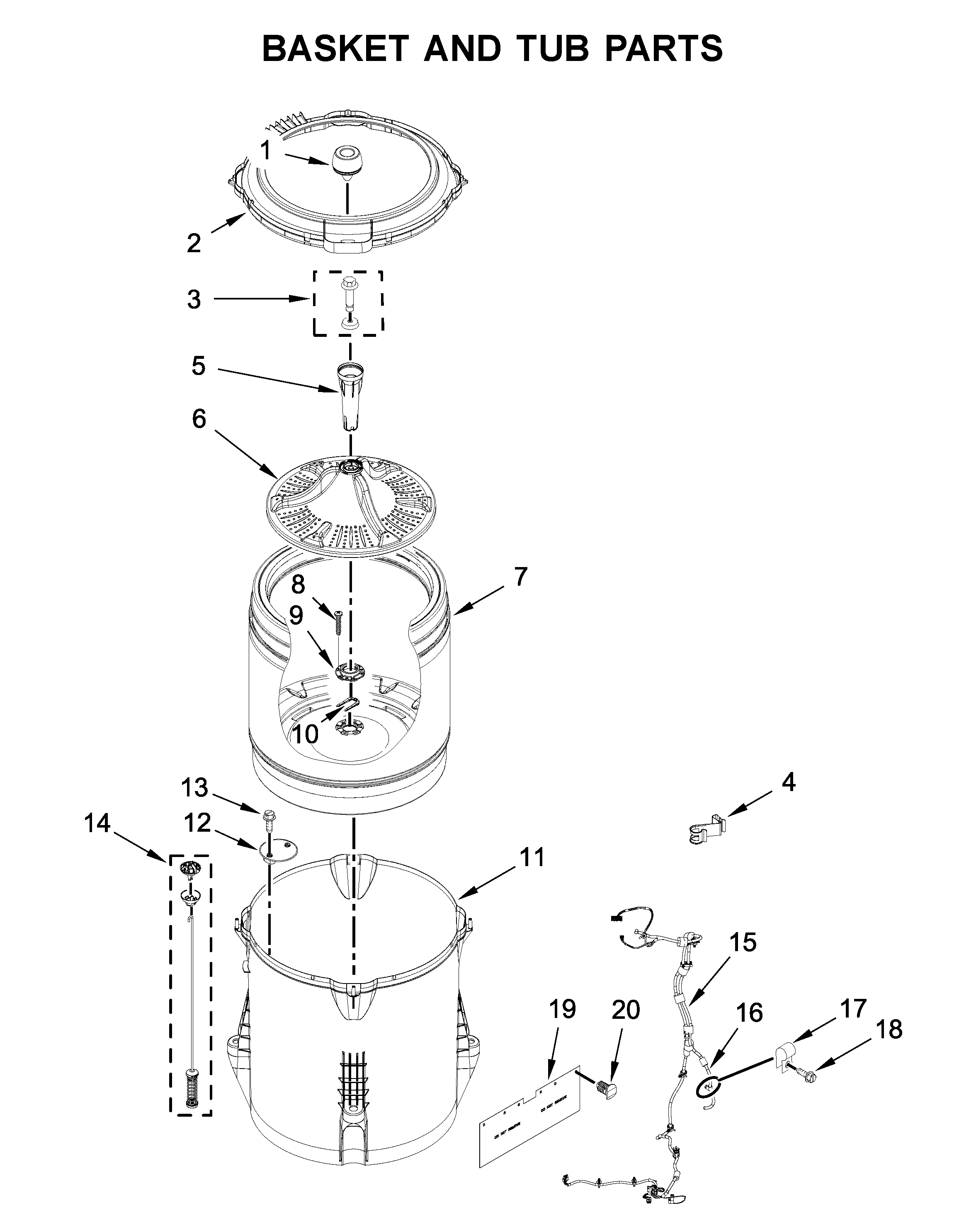 BASKET AND TUB PARTS