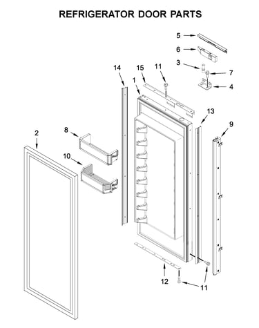 Refrigerator door parts
