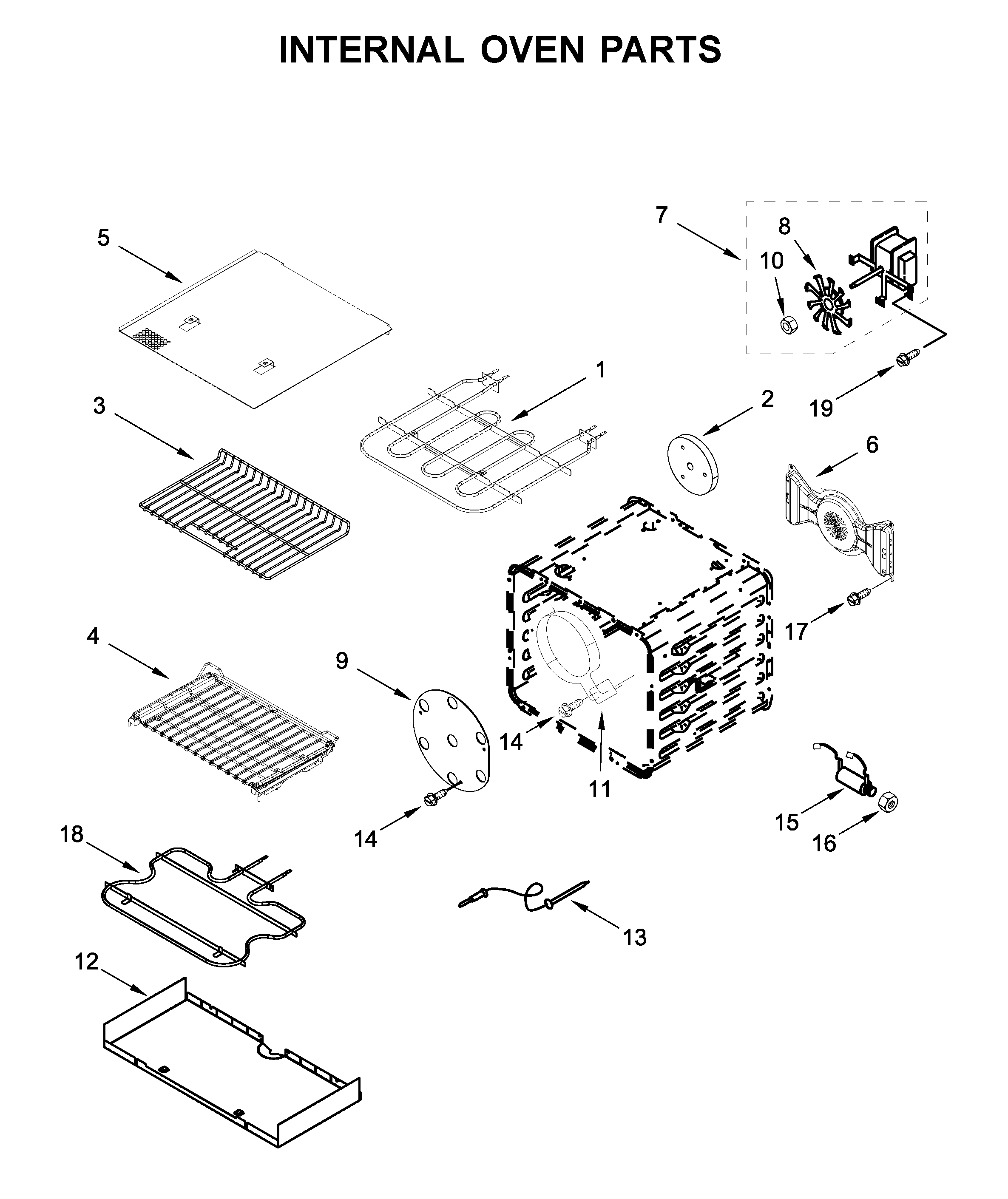 Internal oven parts