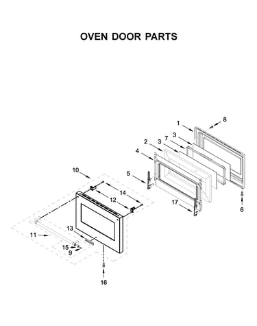Oven door parts