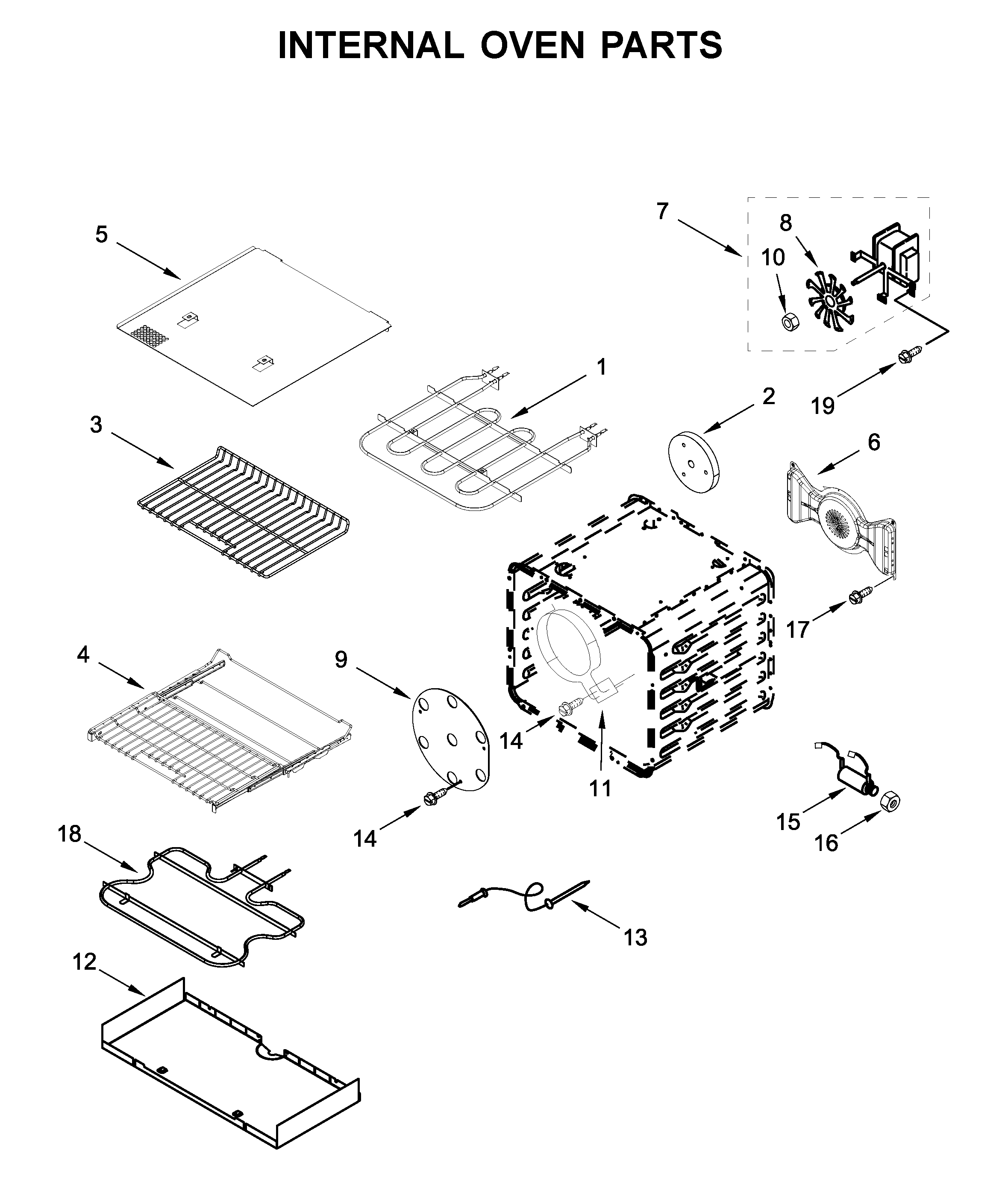 Internal oven parts