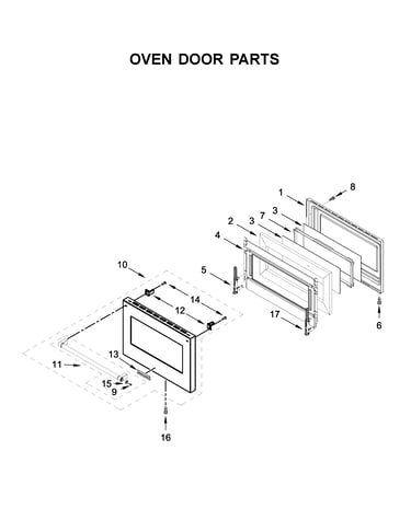 Oven door parts