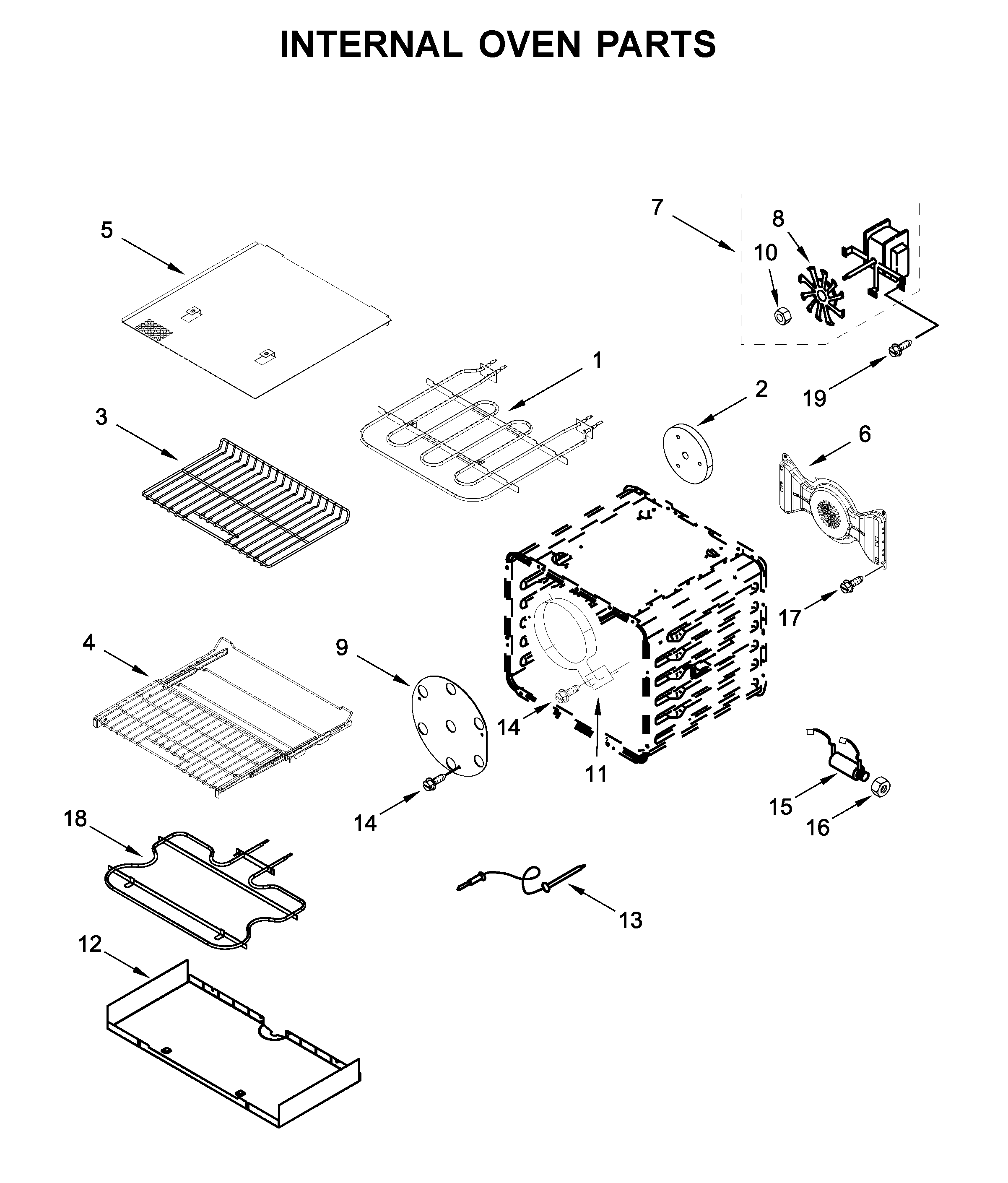 Internal oven parts