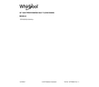 Whirlpool WFG525S0JS0 cover sheet diagram