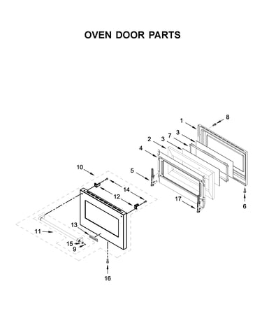 Oven door parts