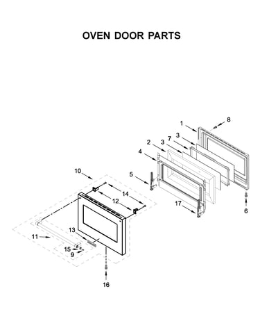Oven door parts