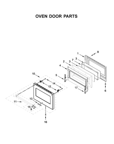 Oven door parts