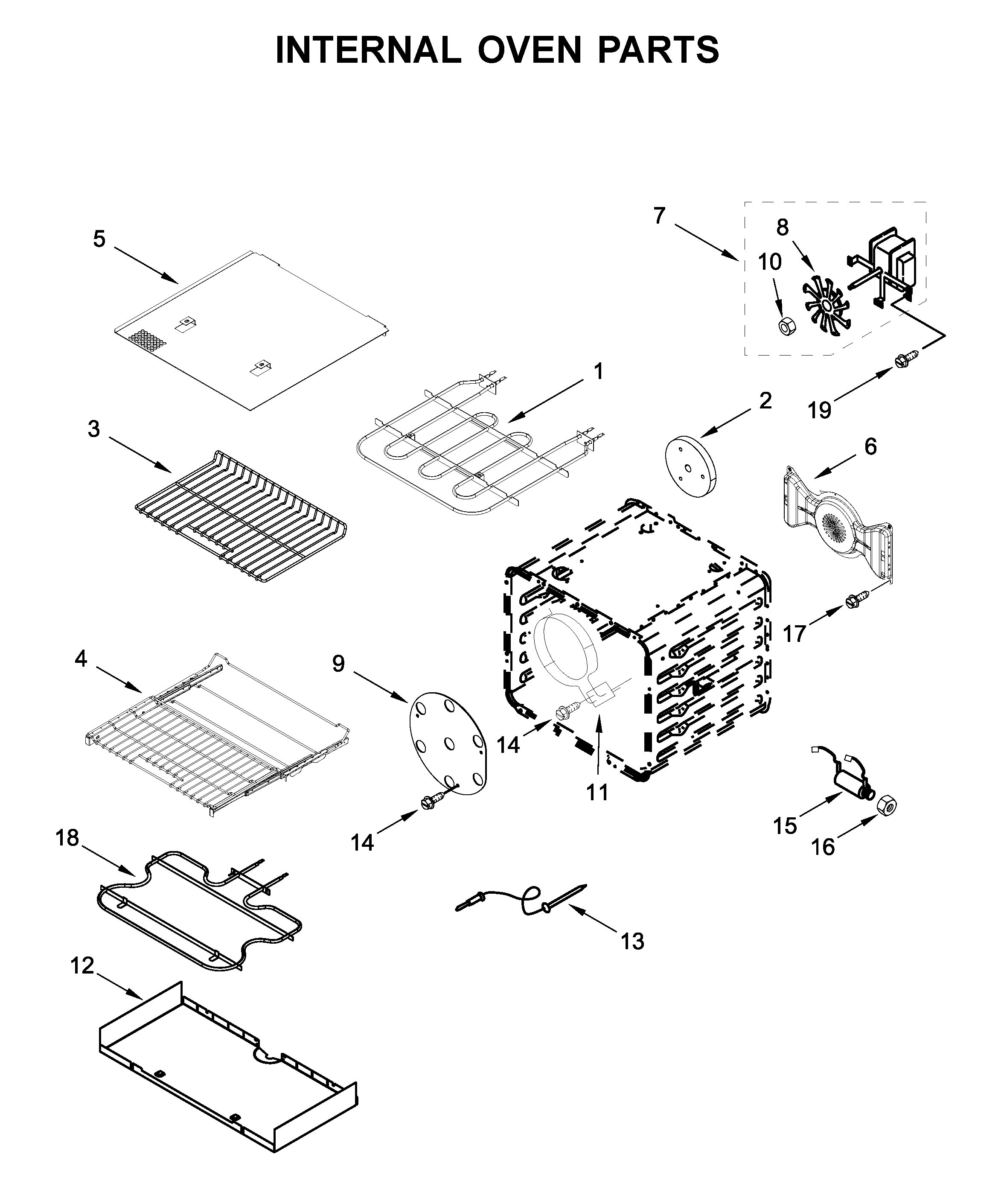 Internal oven parts