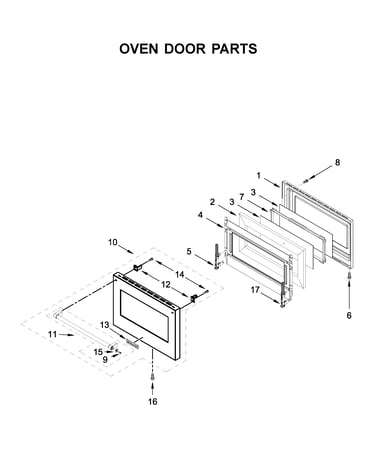 Oven door parts