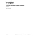 Whirlpool WFE515S0JW0 cover sheet diagram