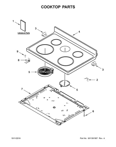 Cooktop parts