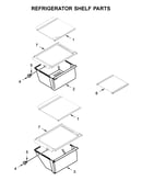 Refrigerator shelf parts
