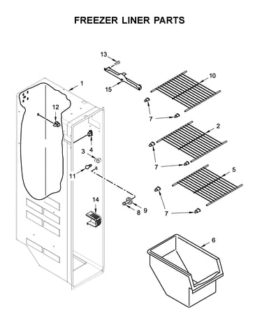 Freezer liner parts