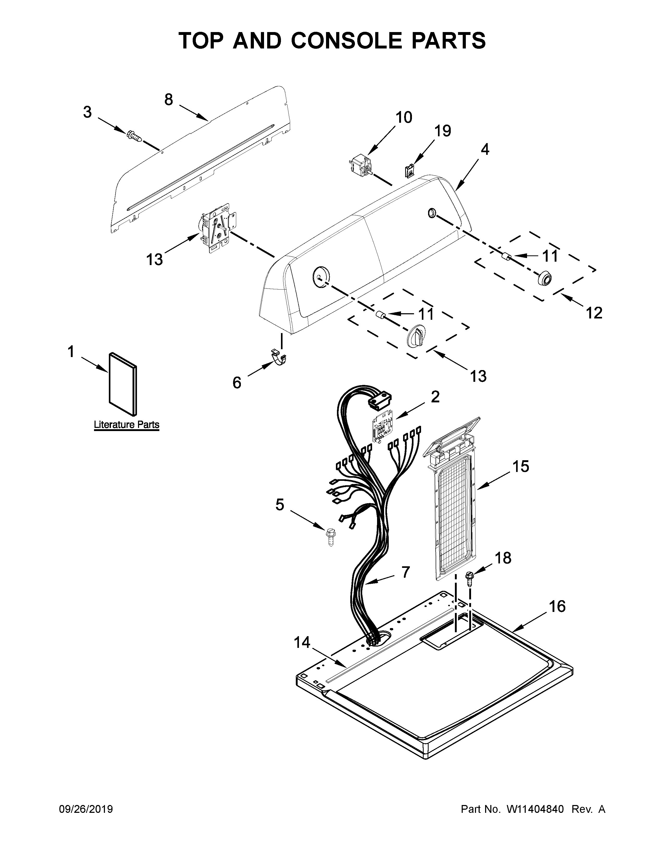 TOP AND CONSOLE PARTS