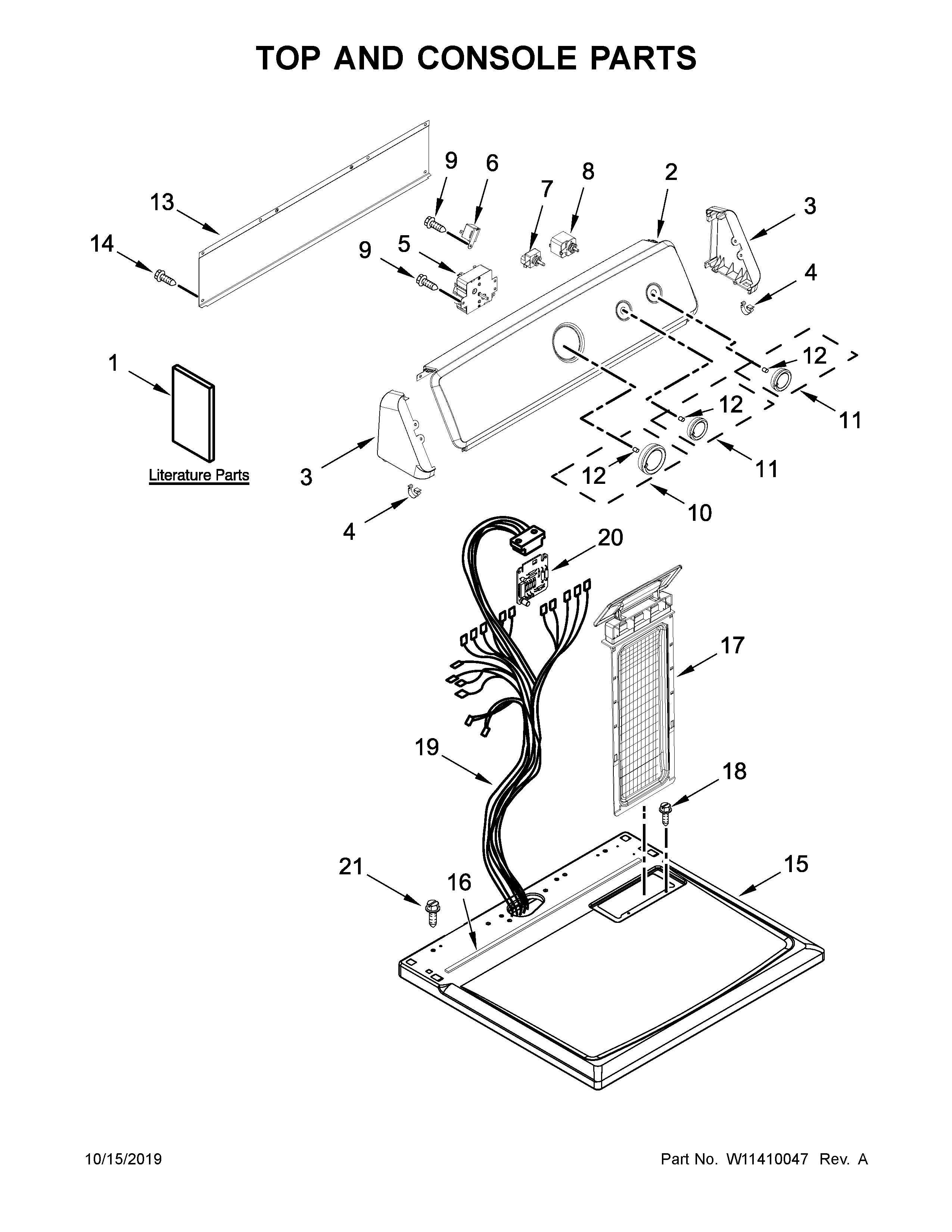 TOP AND CONSOLE PARTS