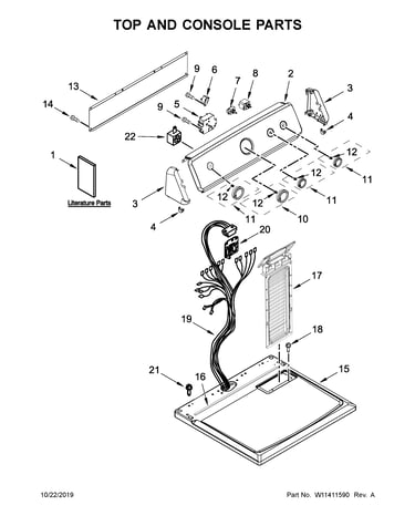 Top and console parts