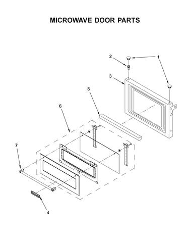 Microwave door parts