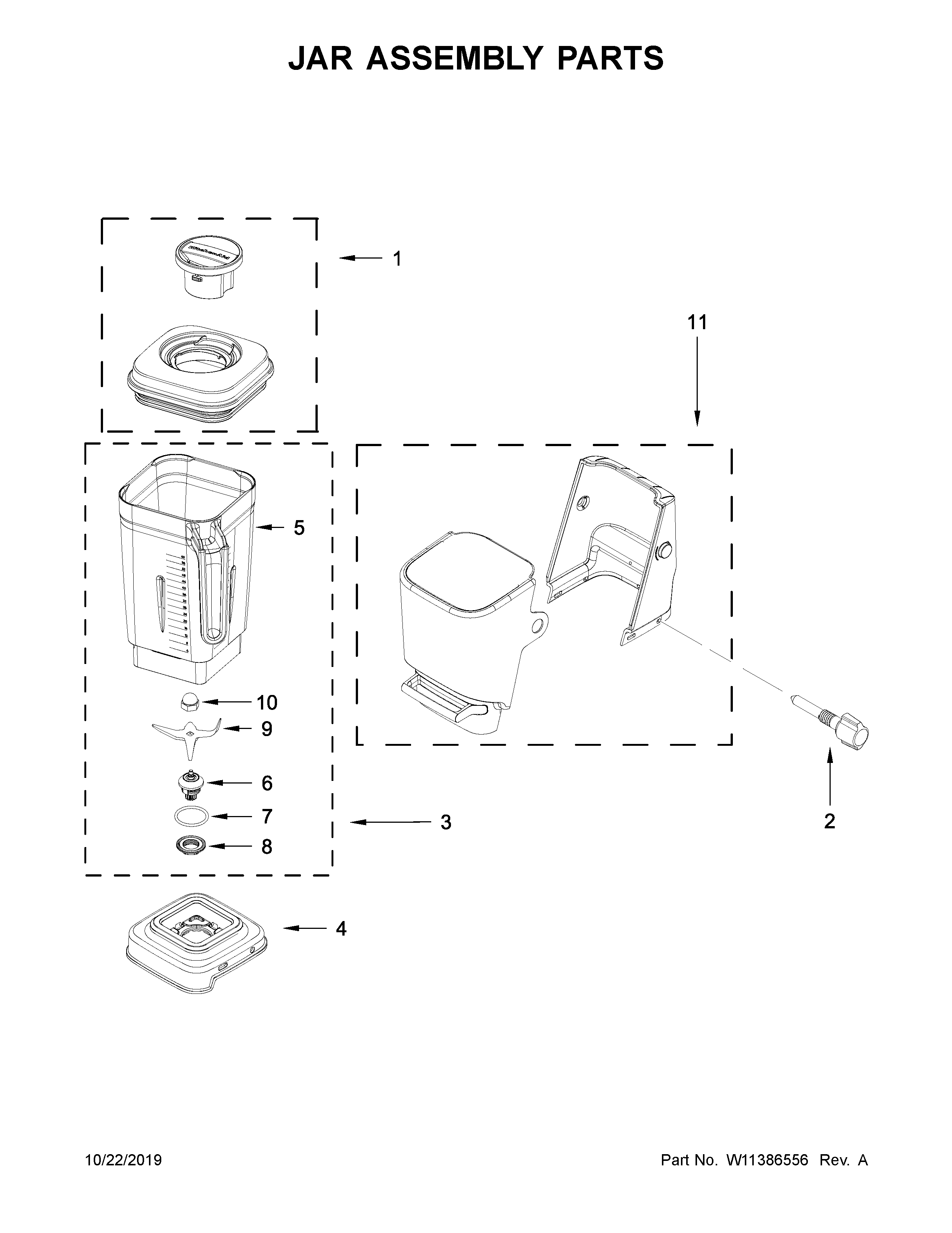 Jar assembly parts