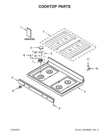 Cooktop parts