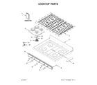 Whirlpool WFG535S0JS0 cooktop parts diagram