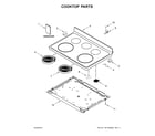 Whirlpool WFE505W0HW2 cooktop parts diagram