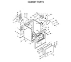 Whirlpool 4KWED5700JW0 cabinet parts diagram