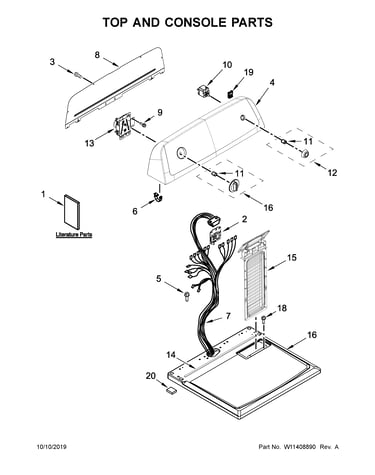 Top and console parts