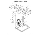 Whirlpool 4KWED5800JW0 top and console parts diagram