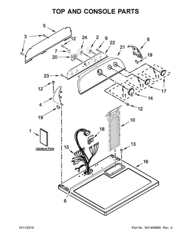 Top and console parts