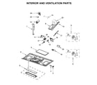 Whirlpool WMH53521HW4 interior and ventilation parts diagram