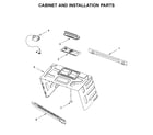 Whirlpool WMH53521HW4 cabinet and installation parts diagram
