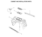 KitchenAid YKMHS120EW8 cabinet and installation parts diagram