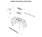 KitchenAid YKMHS120EBS5 cabinet and installation parts diagram