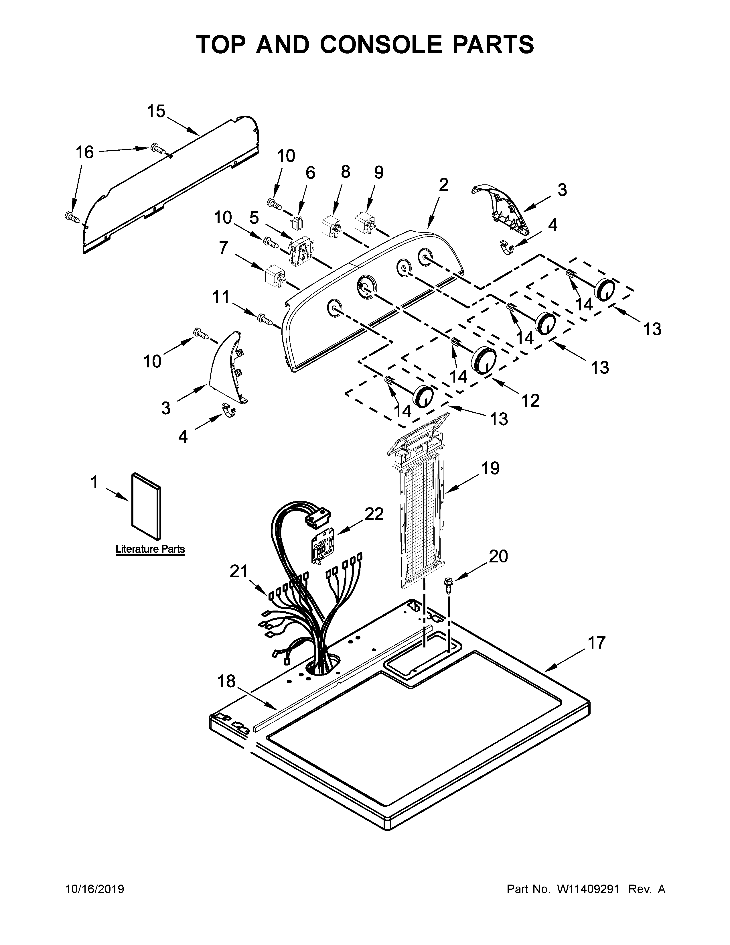 TOP AND CONSOLE PARTS