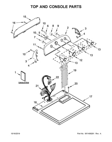 Top and console parts