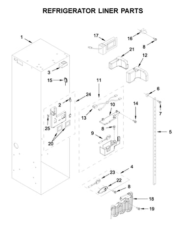 Refrigerator liner parts