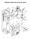 Freezer liner and air flow parts