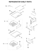 Refrigerator shelf parts