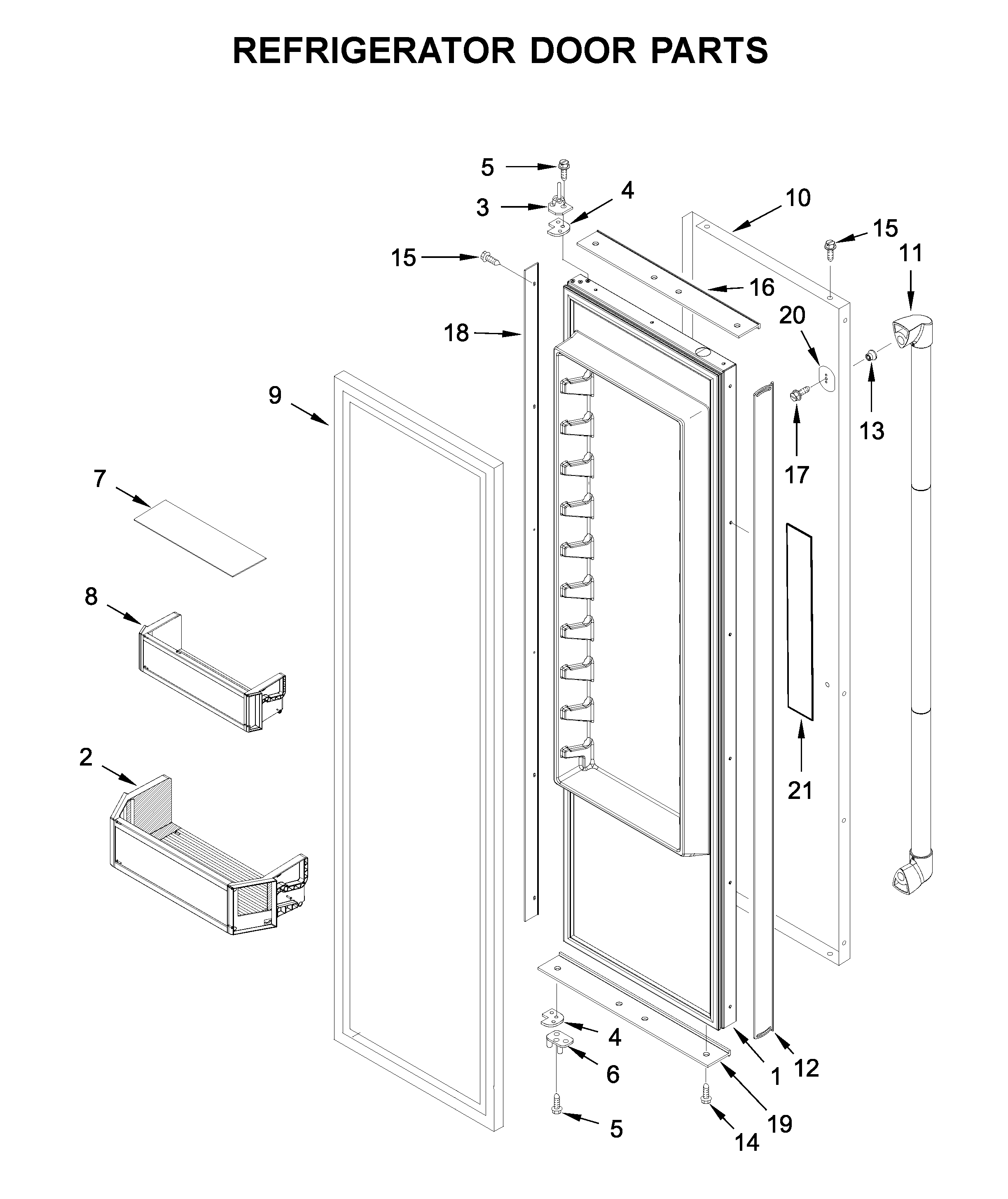 Refrigerator door parts