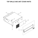 Jenn-Air JS48PPDUDE00 top grille and unit cover parts diagram