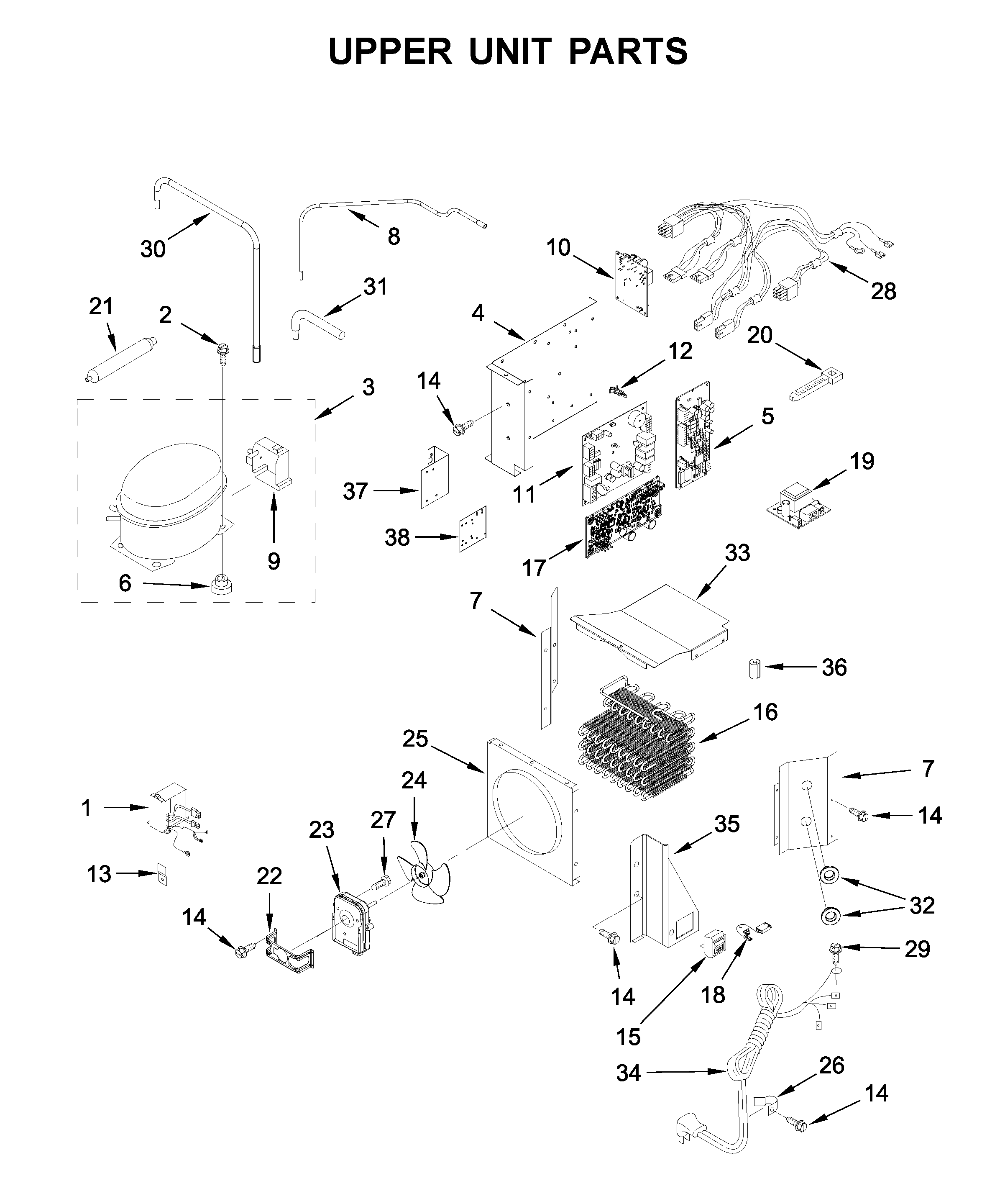 Upper unit parts