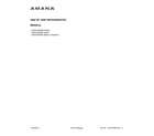 Amana ASI2575GRS00 cover sheet diagram