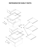 Refrigerator shelf parts