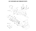 Amana ASI2575GRW00 ice container and icemaker parts diagram