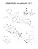 Ice container and icemaker parts