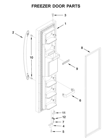 Freezer door parts