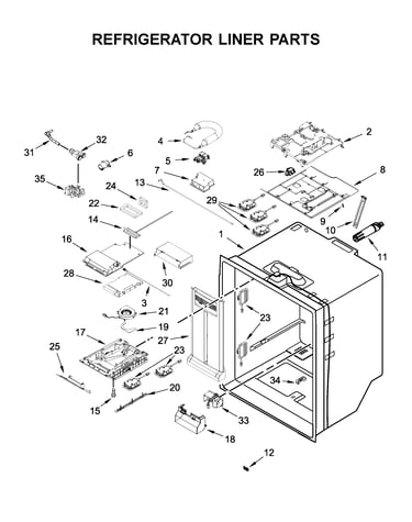 Refrigerator liner parts