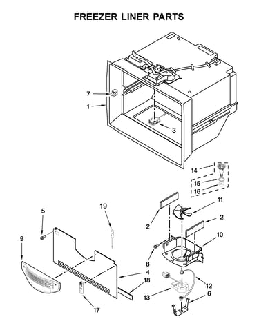 Freezer liner parts